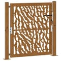 Miniatyrbilde 1 av 11: vidaXL Hageport 105x105 cm oksidert stål spordesign