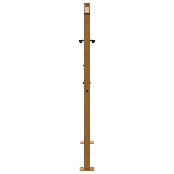 vidaXL Hageport 105x105 cm oksidert stål kryssdesign