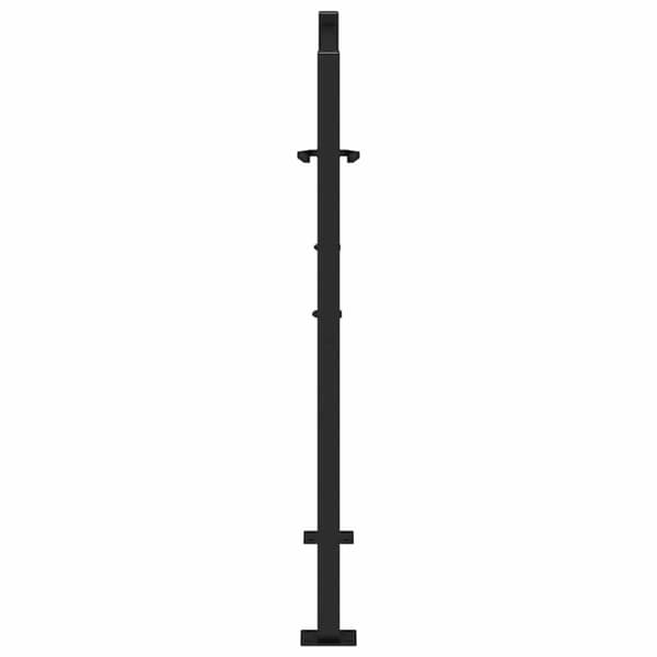 vidaXL havelåge 105x106 cm stål krydsdesign sort