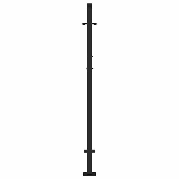 vidaXL Puutarhaportti Musta 105x130 cm Teräsristisuunnittelu