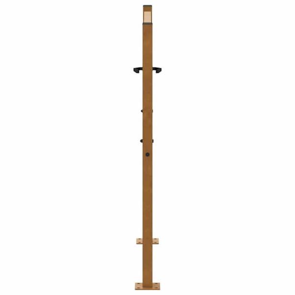 vidaXL Puutarhaportti 105x105 cm Säänkestävä teräsliekkisuunnittelu