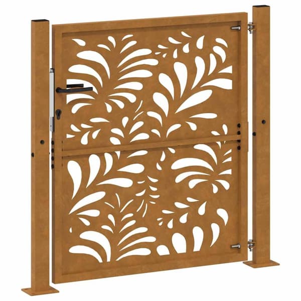 vidaXL havelåge 105x105 cm cortenstål bølgedesign