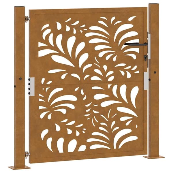 vidaXL havelåge 105x105 cm cortenstål bølgedesign