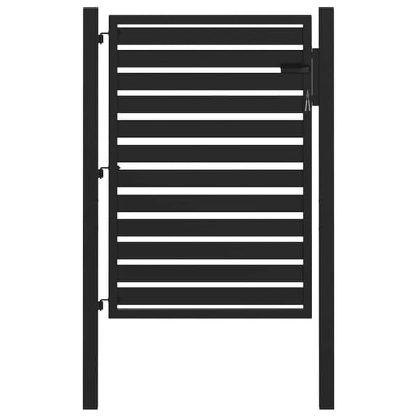 vidaXL Hageport låsbar svart 100x120 cm aluminium