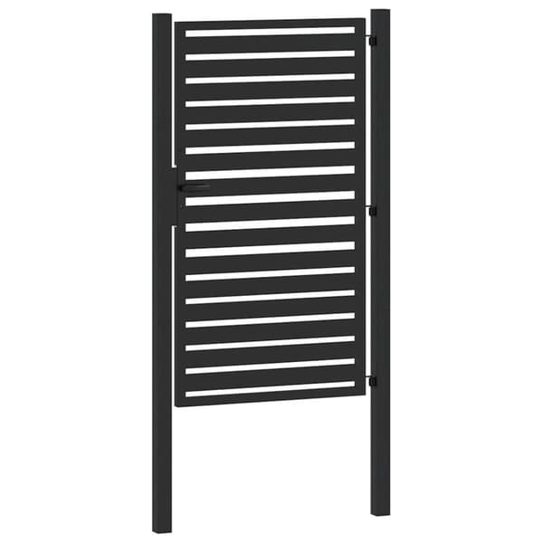 vidaXL havelåge låsbar 100x150 cm aluminium sort