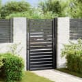 Miniatyrbillede 2 af 11: vidaXL havelåge låsbar 100x150 cm aluminium sort