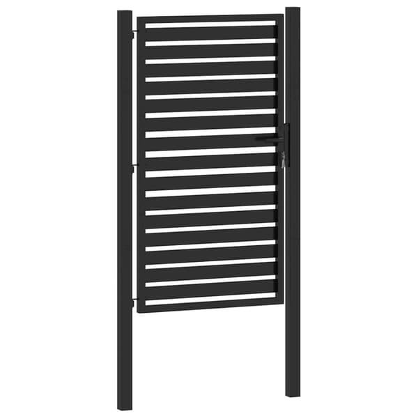 vidaXL Hageport låsbar svart 100x150 cm aluminium