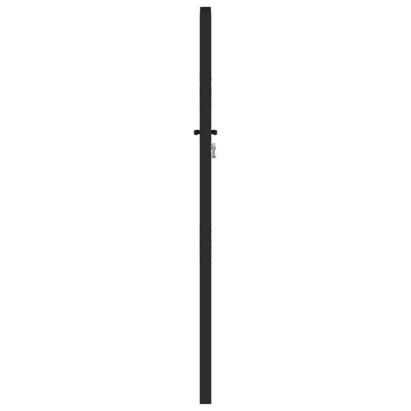 vidaXL Hageport låsbar svart 100x150 cm aluminium