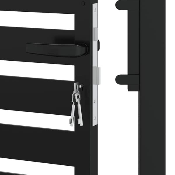 vidaXL Hageport låsbar svart 100x150 cm aluminium