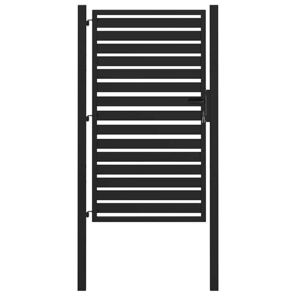 vidaXL Hageport låsbar svart 100x150 cm aluminium