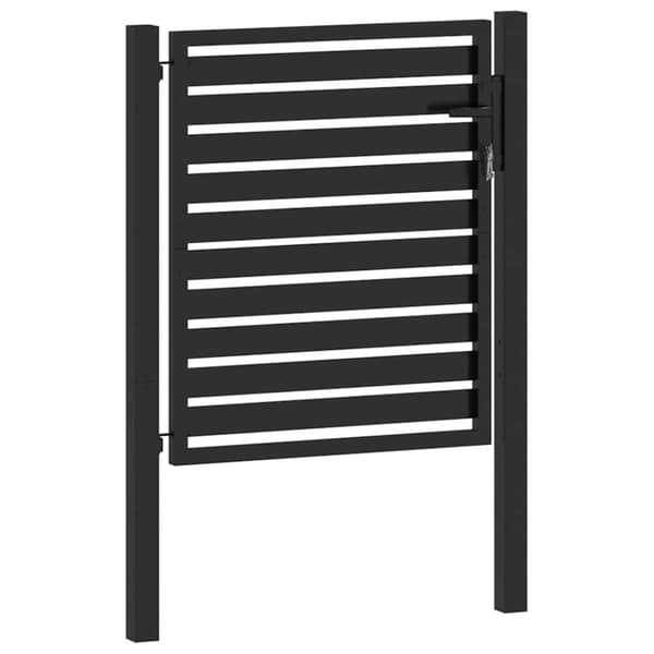 vidaXL havelåge låsbar 100x100 cm aluminium sort