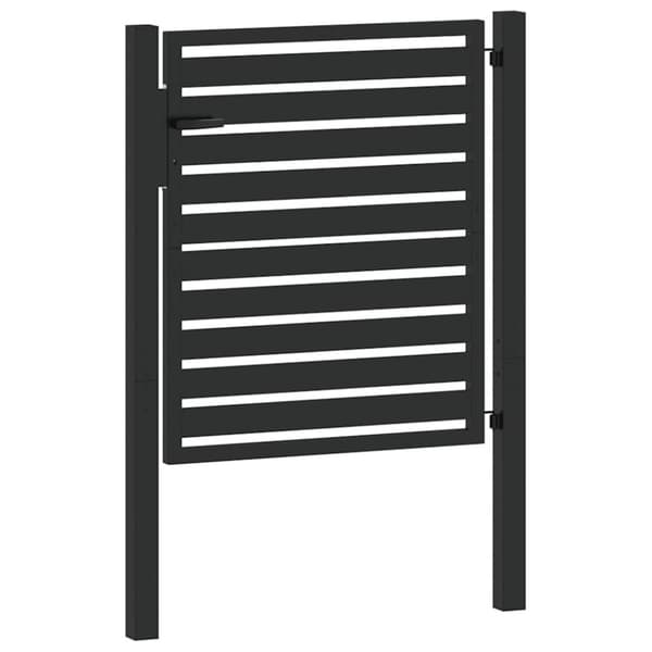 vidaXL havelåge låsbar 100x100 cm aluminium sort