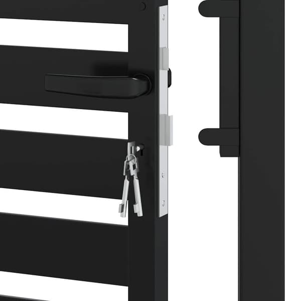 vidaXL havelåge låsbar 100x100 cm aluminium sort