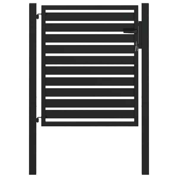 vidaXL havelåge låsbar 100x100 cm aluminium sort