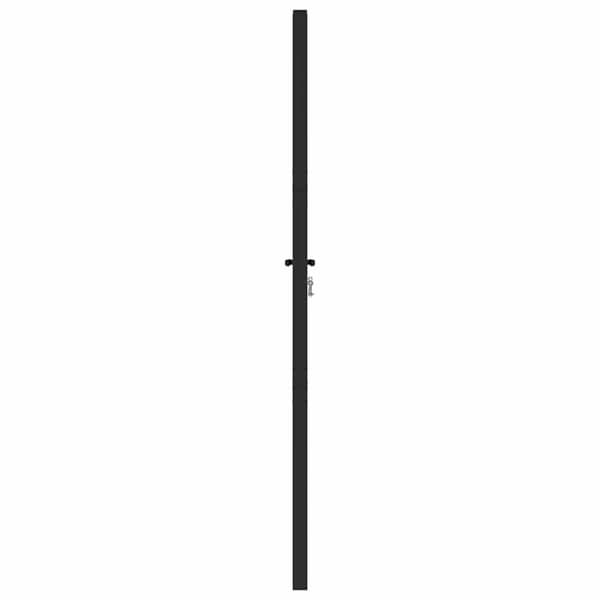 vidaXL Hageport låsbar svart 100x180 cm aluminium