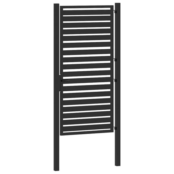 vidaXL Hageport låsbar svart 100x180 cm aluminium