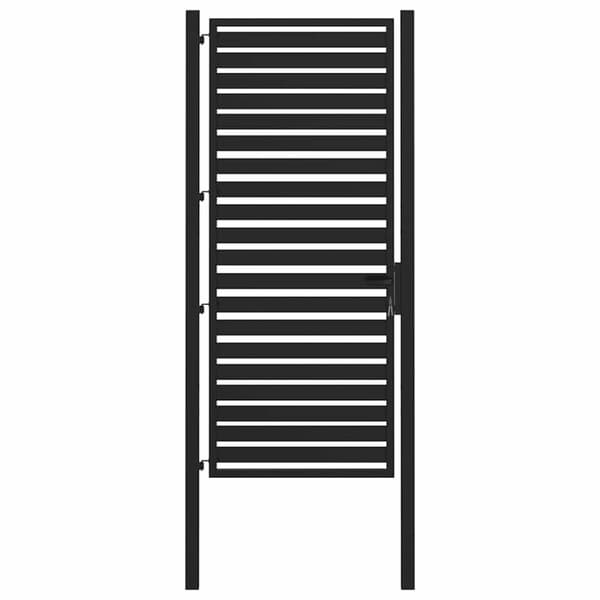 vidaXL havelåge låsbar 100x200 cm aluminium sort