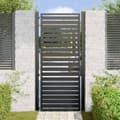 Miniatyrbillede 4 af 11: vidaXL havelåge låsbar 100x200 cm aluminium sort