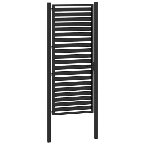 vidaXL havelåge låsbar 100x200 cm aluminium sort