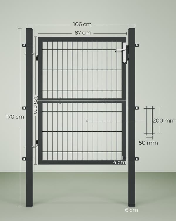 Haveport, SONGMICS, 106 x 125 cm, Grøn