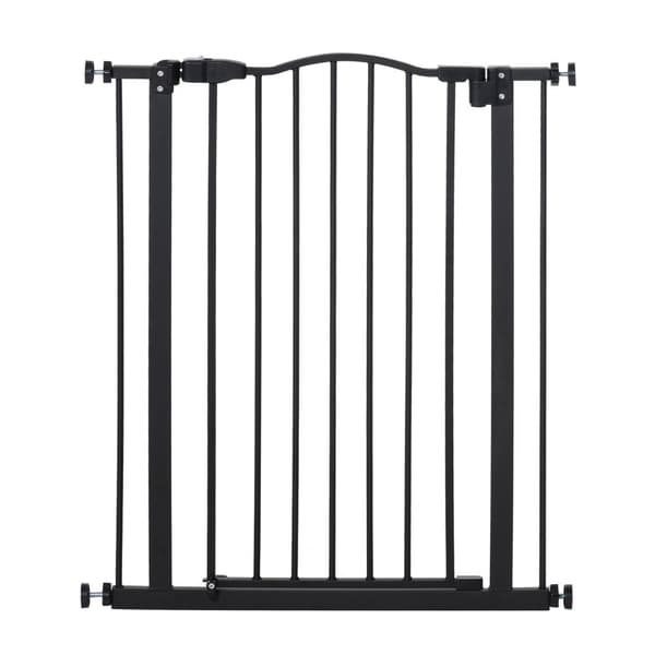 Rootz Dog Gate - Laajennettava PET -portti - Turvaeste - kaksinkertainen lukitus - 74-80 cm leveys - musta