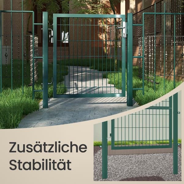 Puutarhaportti - galvanoitu teräs Tuindeur, Schuttingpoort