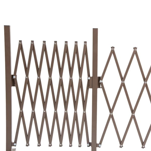 Saxbarriär, 52-405x31x103.5 cm, Mörkbrun