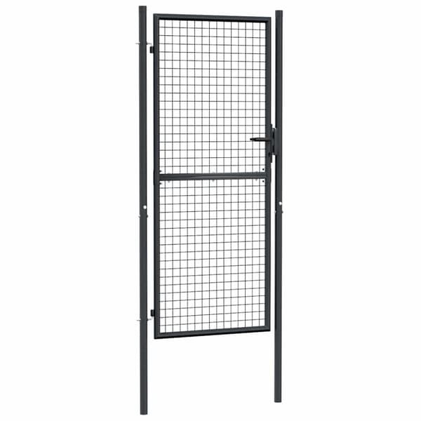 Nätgrind för trädgård galvaniserat stål 100x250 cm grå