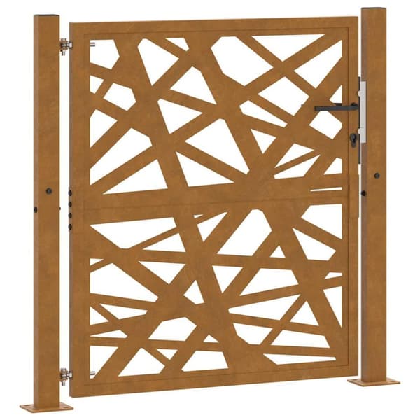 Trädgårdsgrind 105x105 cm väderbeständigt stål lätt design