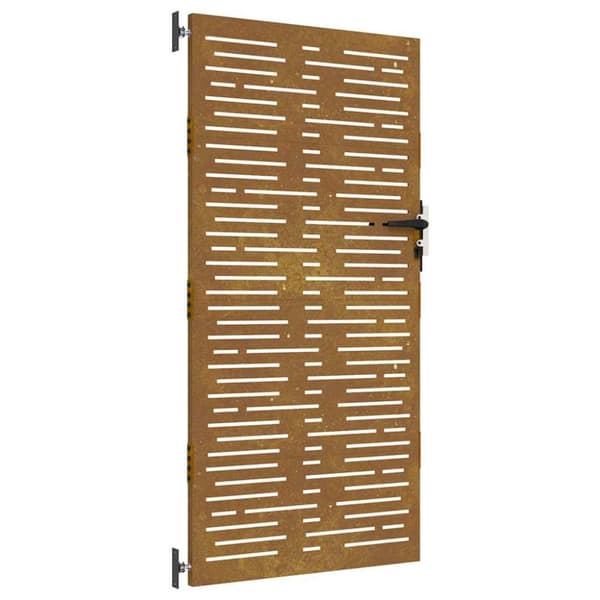 Trädgårdsgrind 85x175 cm rosttrögt stål fyrkantig design