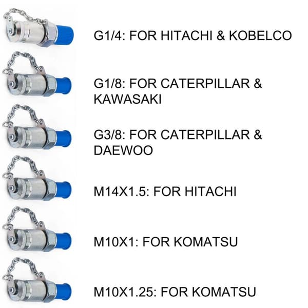 Bärbar hydrauliskt tryck testverktyg Kit med 3 exakta tryckmätare, 6 utbytbara kopplingar, 3 anslutningsslangar, robust förvaringslåda