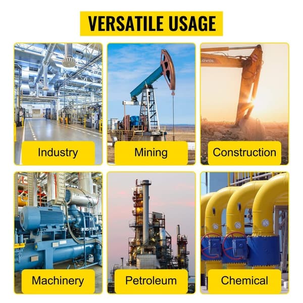 Bärbar 0-60Mpa hydraulisk tryckmätare kit med 3 olika tryckmätare/6 olika testkopplingar / 3st 1,6M slangar, högkvalitativt material, noggrann mätning
