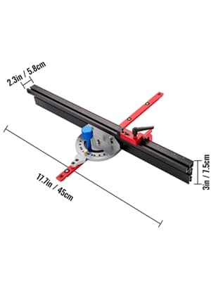 450 mm bordssåg geringsmått med lasermarkeringsskala, 60° justerbar, enkel och säker att använda, bred applikation