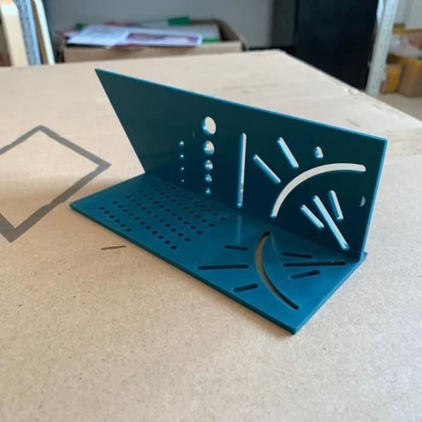 Bärbar 3D Gerings fyrkantig linjal Mät träbearbetningsmätare GRÖN