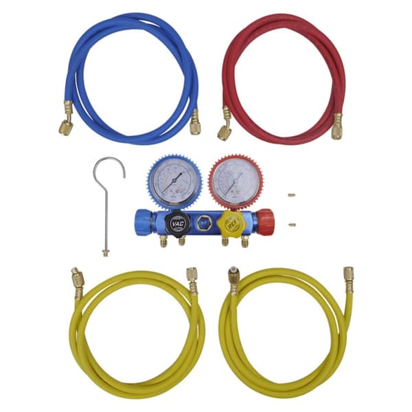 4-vejs Manometersæt til Aircondition - Manometre - Manometer - Home & Living