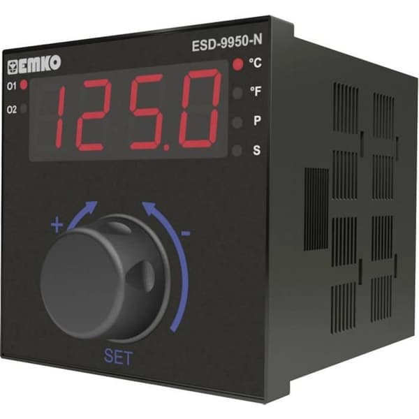 Emko ESD-9950-N.2.20.0.1-02.00-0.0.0.0 Pt100 temperaturregulator, S, R, K, J (L x B x H) 110 x 96 x 96 mm