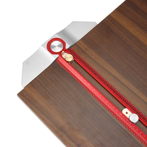 Hooked On Wood MT-2465 PRO Scriber Markering T fyrkantig linjal Aluminiumlegering Hål Positionering Markeringsmätare