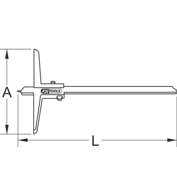 KS Tools 300.0553 3000553 Djupmätare