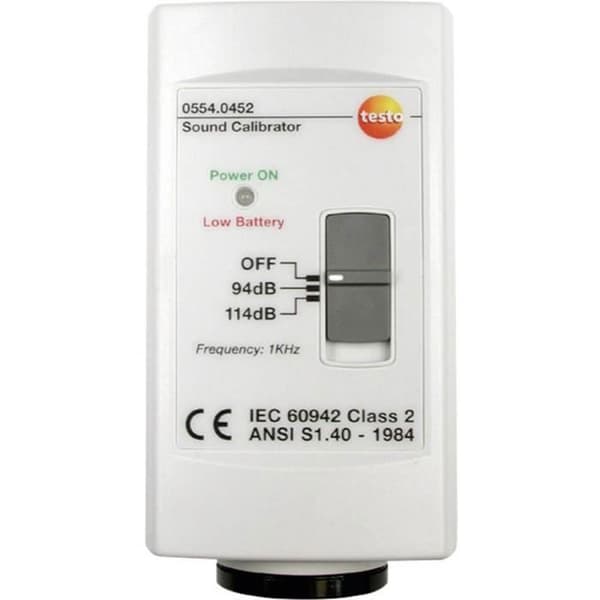Ljudtrycksnivåkalibrator - TESTO - 0554 0452 - Fabrikskalibrerad - Spänning 36V - Vikt 180g