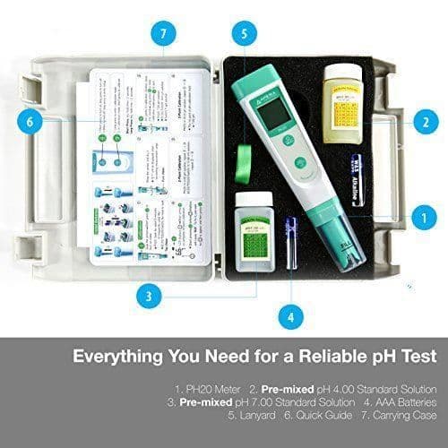 Apera Instruments -nbspPH Pocket Tester, Vattentät Ph20-nbspValue, 0,1 noggrannhet, 0-ndash14-nbspRange, Kit