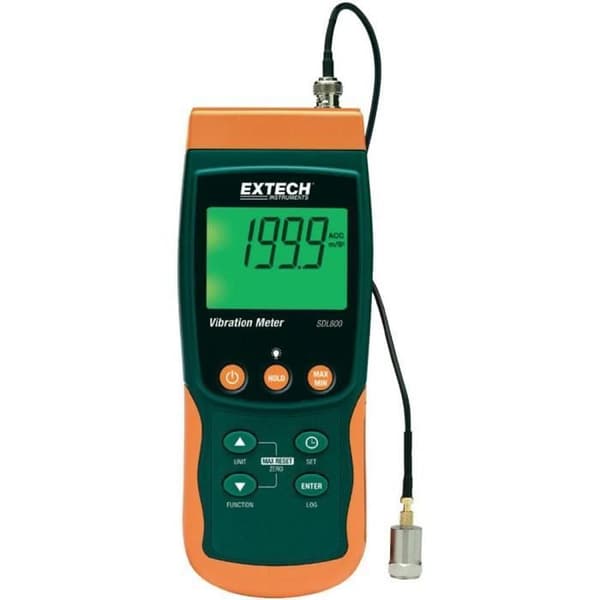 Vibrometer - EXTECH - SDL800 - Mätning av vibrationer - SD-kort 1 GB - Standard ISO2954