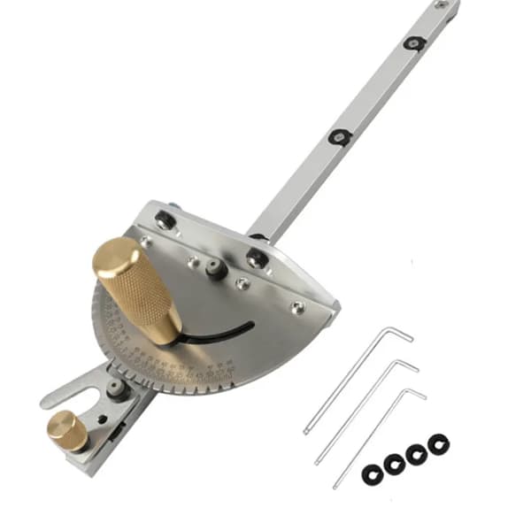 Puusepän viisteviivain, 450 mm ohjainrauta, raskaan käytön alumiini, ergonominen kuparikahva