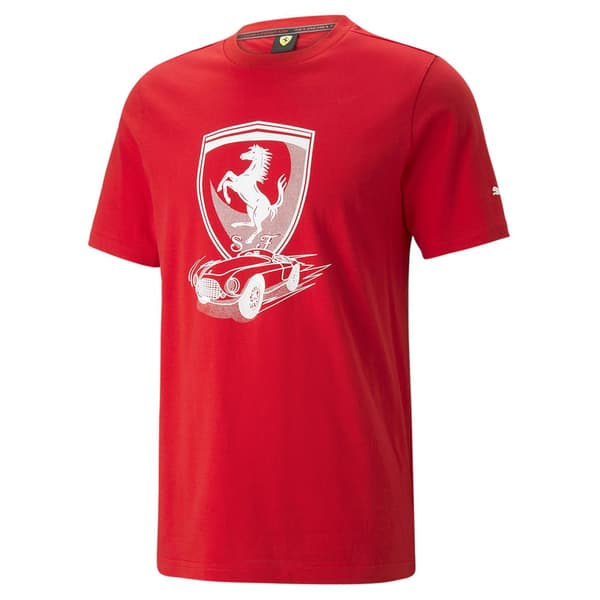 Puma Kortärmad T-shirt Ferrari Race Big Röd S Man