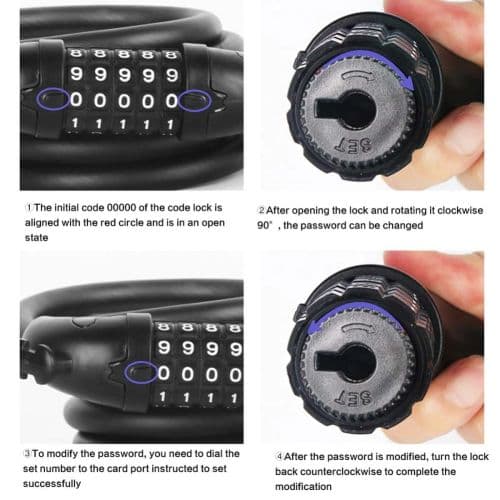 Electric Scooter Cable Lock | Black