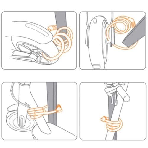 Electric Scooter Cable Lock | Black