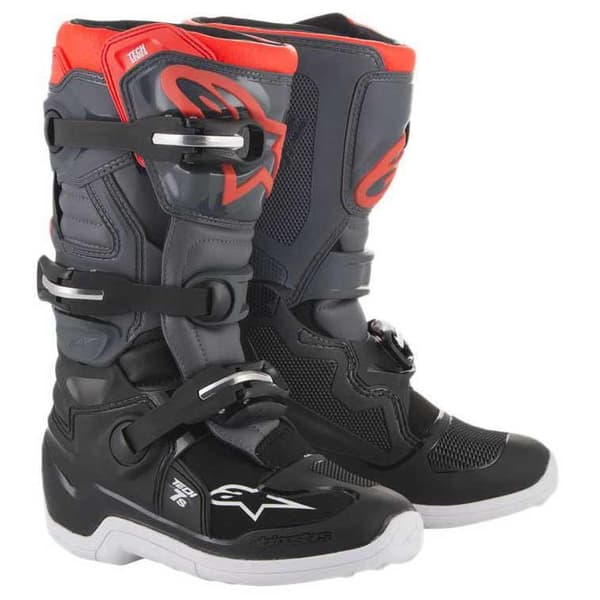 Alpinestars Nuorten Moottoripyörän Saappaat Tech 7s Musta,Harmaa EU 34 Poika