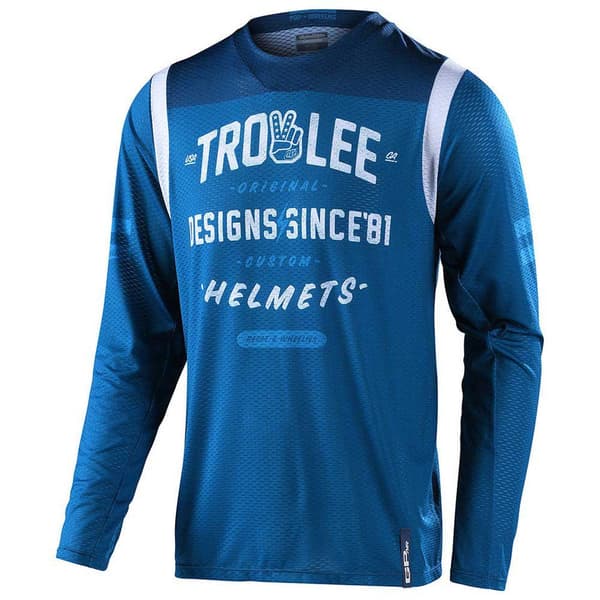Troy Lee Designs Langærmet T-shirt Gp Air Roll Out Blå L Mand