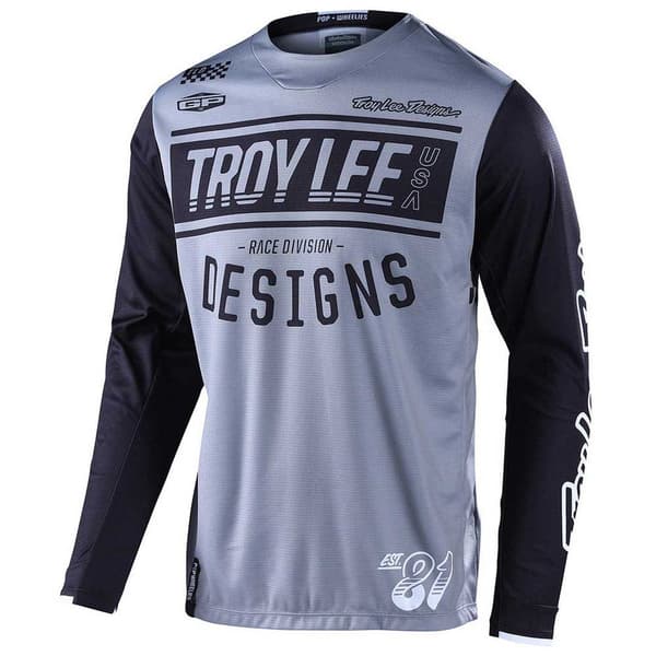 Troy Lee Designs Pitkähihainen T-paita Gp Race 81 Harmaa L Mies