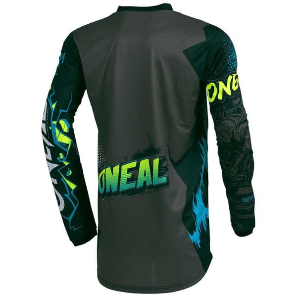 Oneal Långärmad T-shirt Elemenvillain Grönt,Grå M Pojke