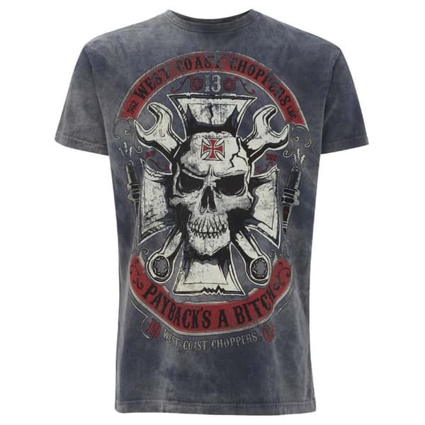 West Coast Choppers Kortærmet T-shirt Mechanic Grå XL Mand